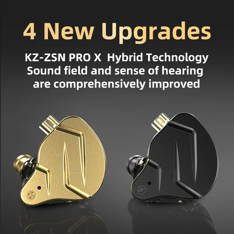 KZ ZSN Pro X 1DD 1BA - Auriculares intrauditivos metálicos HIFI con graves profundos, híbridos, deportivos, para ZSX, ZAX, ASX, EDX y Z1