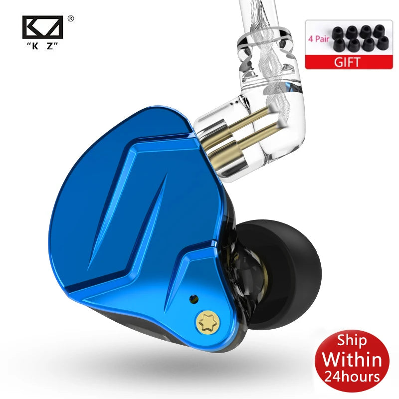 KZ ZSN Pro X 1DD 1BA - Auriculares intrauditivos metálicos HIFI con graves profundos, híbridos, deportivos, para ZSX, ZAX, ASX, EDX y Z1