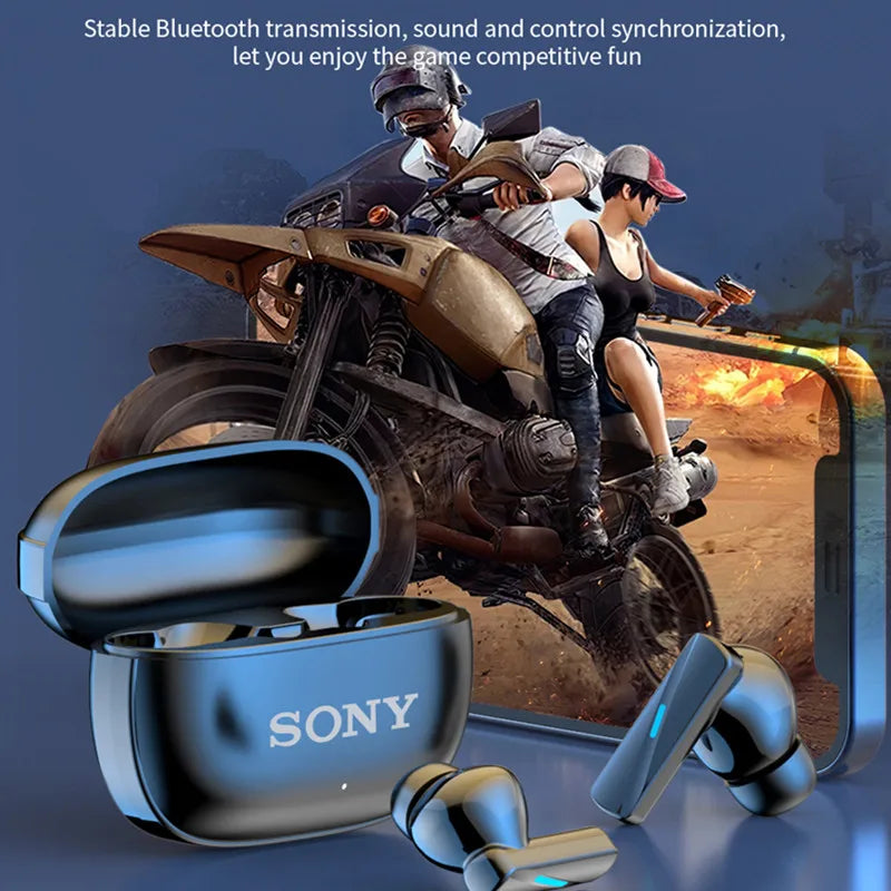Auriculares y audífonos Sony True Wireless Bluetooth® con tapones para los oídos, impermeables, para fitness, movimiento, música, con tapa abatible.