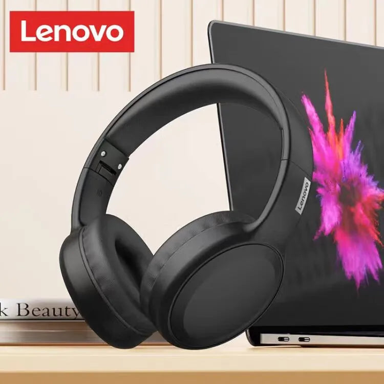Auriculares para juegos Lenovo TH30, inalámbricos, supraaurales, Bluetooth, sonido estéreo de 360°, deportivos, de larga duración y baja latencia.