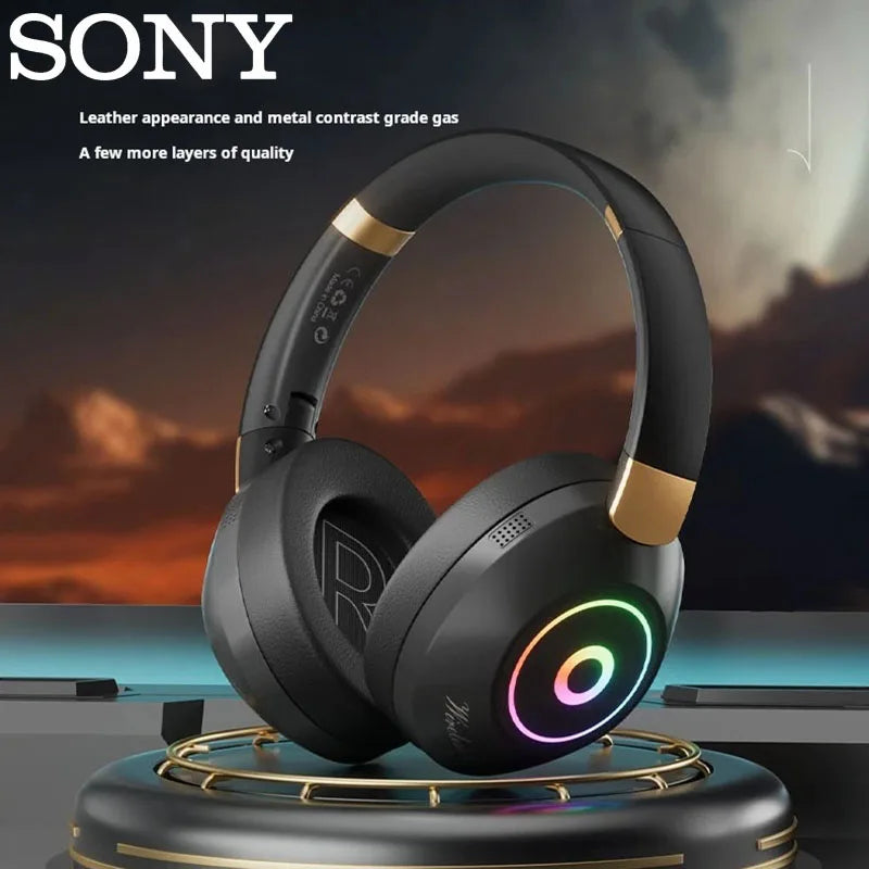 Auriculares inalámbricos Bluetooth originales Sony TWS para juegos, sonido estéreo HIFI, micrófono, color RGB, cable para auriculares.