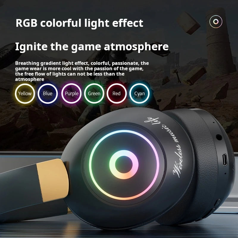 Auriculares inalámbricos Bluetooth originales Sony TWS para juegos, sonido estéreo HIFI, micrófono, color RGB, cable para auriculares.