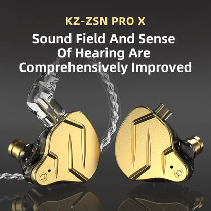 KZ ZSN Pro X 1DD 1BA - Auriculares intrauditivos metálicos HIFI con graves profundos, híbridos, deportivos, para ZSX, ZAX, ASX, EDX y Z1