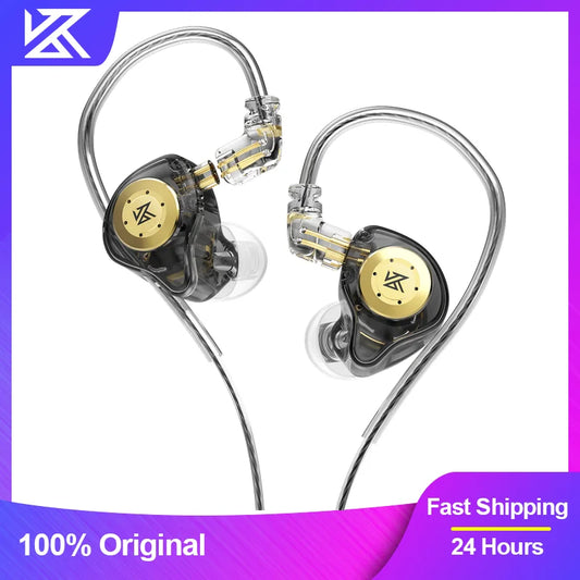 Auriculares KZ EDX Pro dinámicos intraaurales con cable, monitorización HiFi, graves estéreo, para juegos, música, tapones para los oídos y cancelación de ruido.