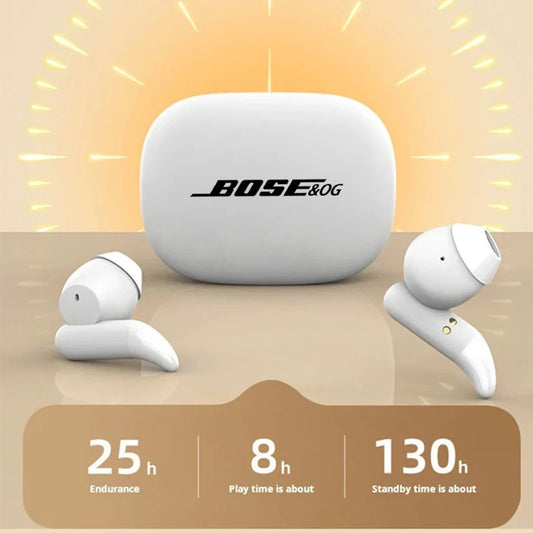 Auriculares inalámbricos Bluetooth BOSE&OG, intraauriculares con reducción de ruido para dormir, cubierta deslizante, auriculares deportivos/para juegos con micrófono