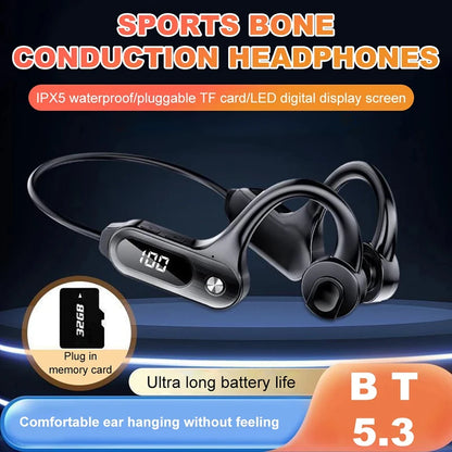 Xiaomi Swimming Bone Conduction Bluetooth 5.3 Headphones Double 32G Memory Earless IPX8 Waterproof Air Conduction Headphones Hot