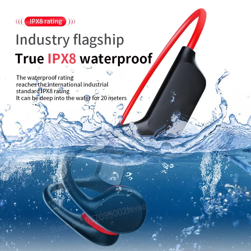Auriculares de conducción ósea Xiaomi IPX8 MP3 32 GB Bluetooth 5.3, auriculares inalámbricos para natación con micrófono, resistentes al agua, para ejercicio y fitness.