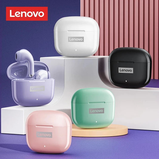 Auriculares inalámbricos Lenovo LP40Pro con Bluetooth, deportivos, impermeables, con micrófono y control táctil, TWS, originales, $34.990 CLP. En oferta.