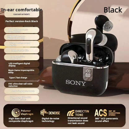 Auriculares Bluetooth originales Sony NE109 TWS HIFI con micrófono, inalámbricos, deportivos, con pantalla y cable para juegos.