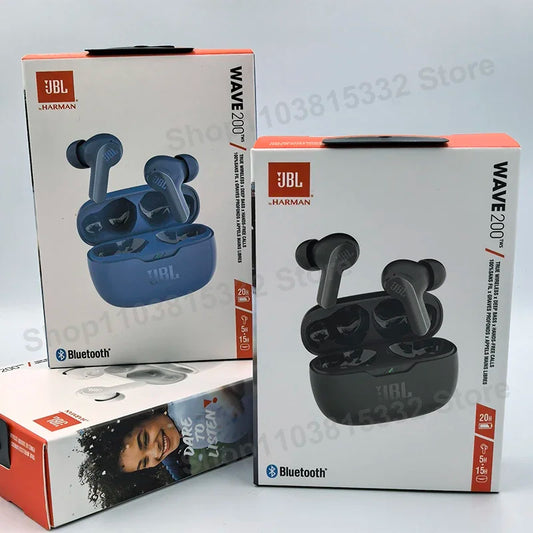 Auriculares inalámbricos JBL WAVE 200TWS True Headset JBL W200 TWS Bluetooth 5.0 Auriculares deportivos con micrófono versión HK