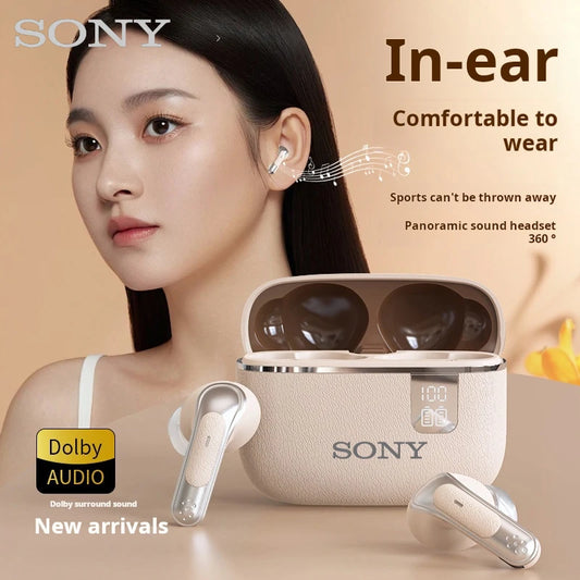 Auriculares Bluetooth originales Sony NE109 TWS HIFI con micrófono, inalámbricos, deportivos, con pantalla y cable para juegos.