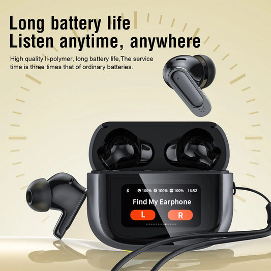 Auriculares inalámbricos Bose & Og V11 TWS con Bluetooth, intraauriculares, reducción de ruido ANC, de largo alcance, con micrófono y pantalla táctil.