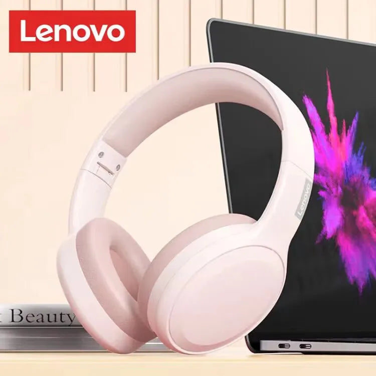 Auriculares para juegos Lenovo TH30, inalámbricos, supraaurales, Bluetooth, sonido estéreo de 360°, deportivos, de larga duración y baja latencia.