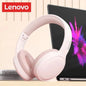 Auriculares para juegos Lenovo TH30, inalámbricos, supraaurales, Bluetooth, sonido estéreo de 360°, deportivos, de larga duración y baja latencia.