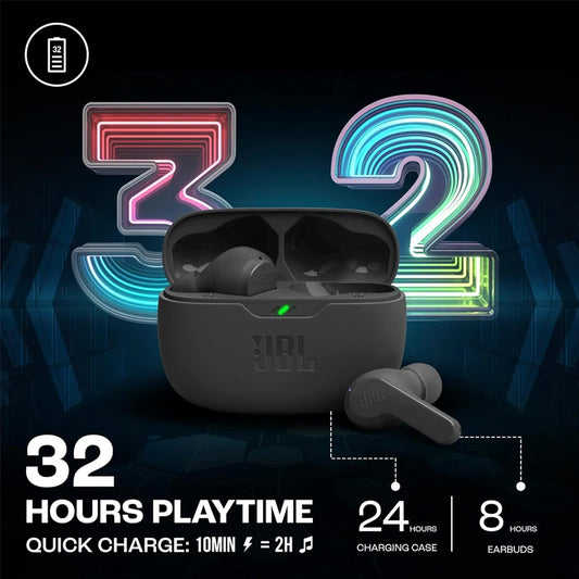 Auriculares Bluetooth JBL WAVE BEAM compatibles con la aplicación True Wireless TWS Auriculares con cancelación activa de ruido Auriculares JBL Vibe Beam
